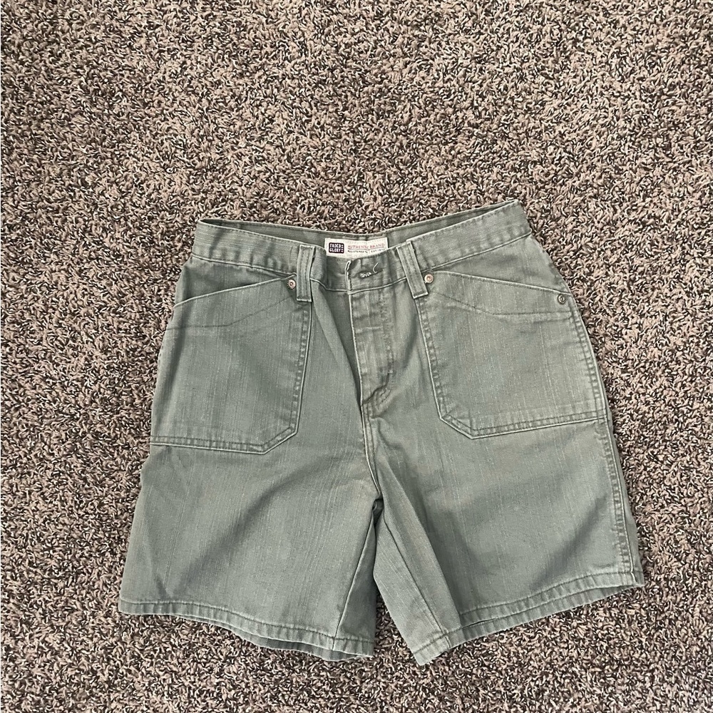 Vintage Green Cargo Camp Counselor Granola Girl‎ 90s Shorts